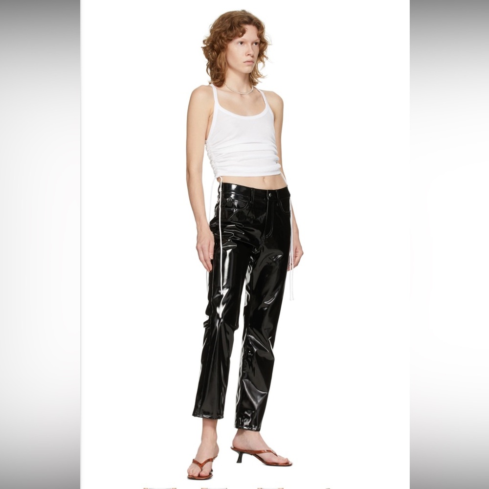 NWT - SIMON MILLER - Glossed Straight Leg Vegan Patent Leather Pants